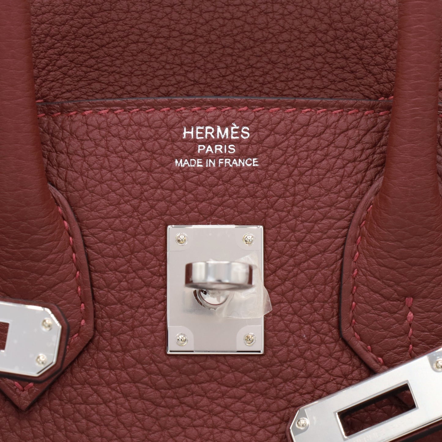 Birkin 25 Togo Rouge Ash SS K stamp