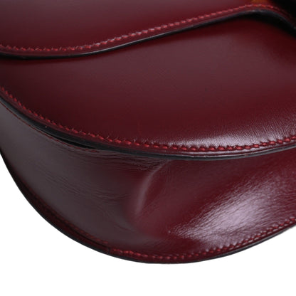 ヴィンテージショルダーバッグ　ボックスカーフ　ルージュアッシュ　GP　〇O刻印