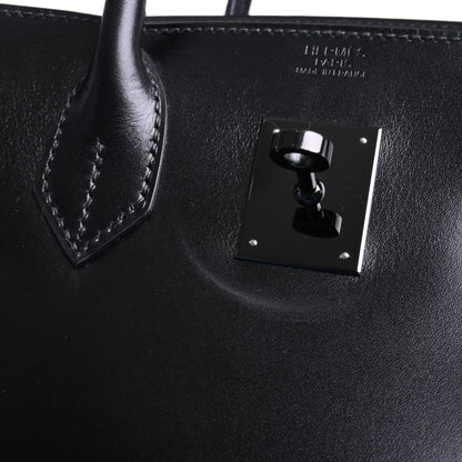 Birkin 30 Saw Black Box Calf □N Engraved