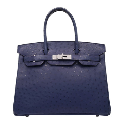 バーキン30　オーストリッチ　ブルーアイリス　SS　T刻印