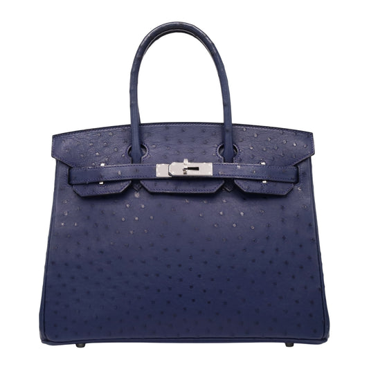 Birkin 30 鸵鸟蓝色 Iris SS TStamp