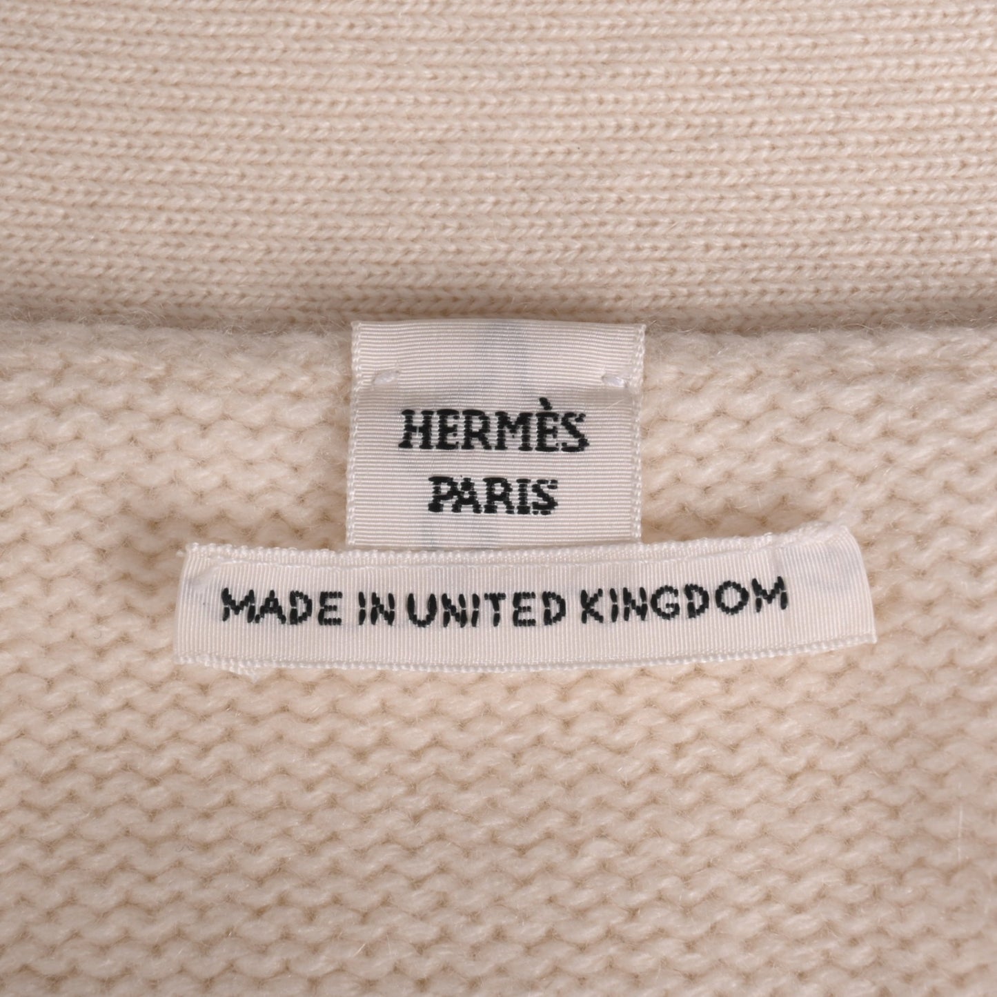 ロングカーディガン　カシミア　ホワイト　38