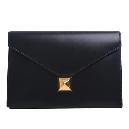 メドール　クラッチバッグ　ボックスカーフ　ブラック　GP　〇X刻印