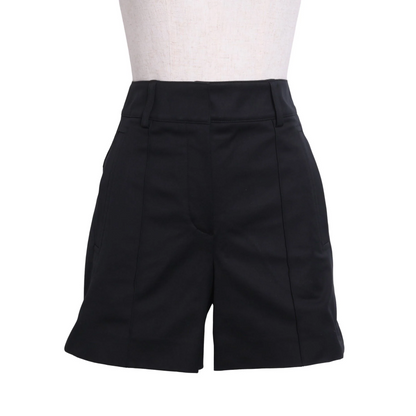 ショートパンツ　コットン　ブラック　34