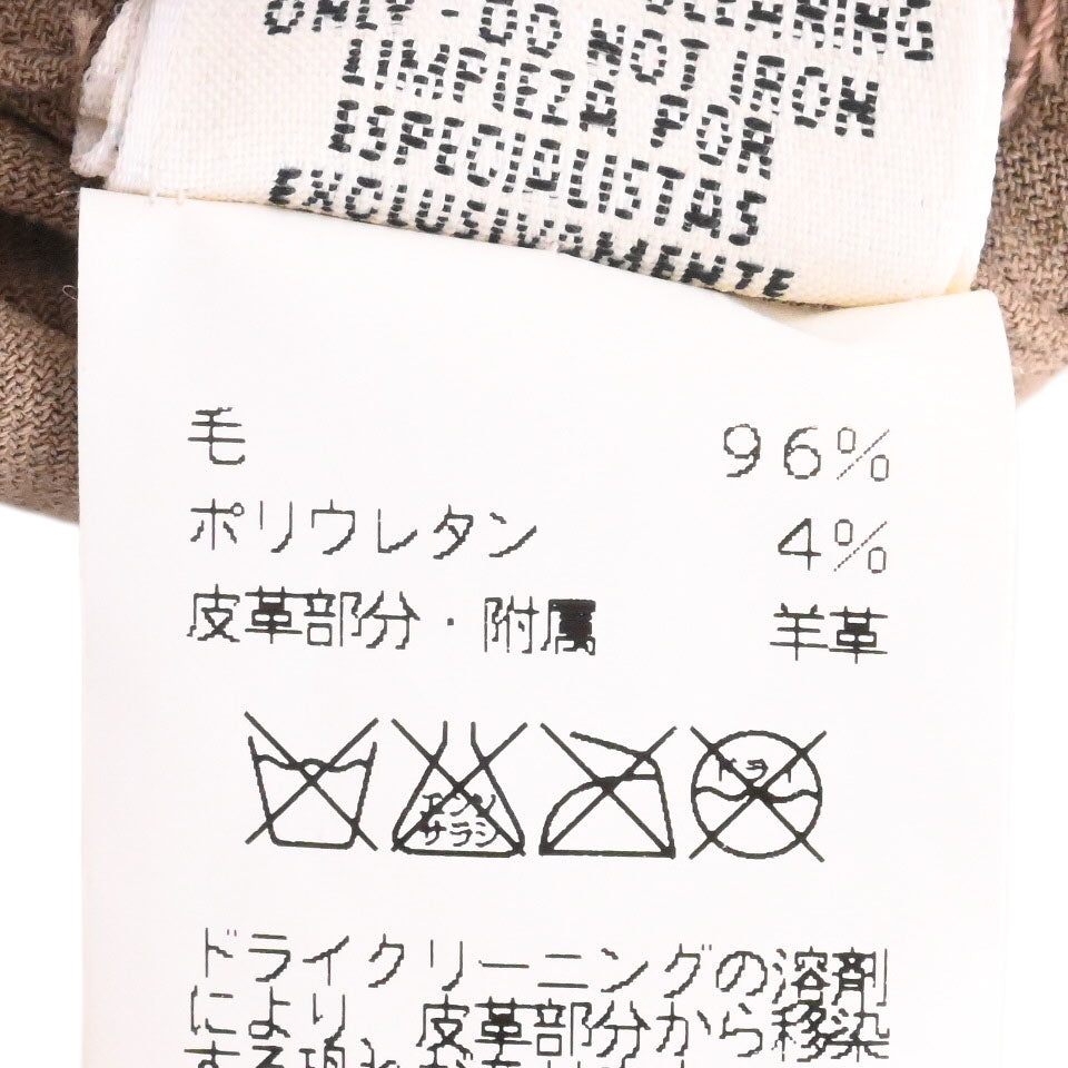 トレンチコート　ウール混　ベージュ　42