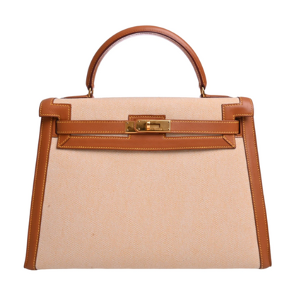 Kelly 32 Calf Toile Ash Gold GP 〇Z engraved