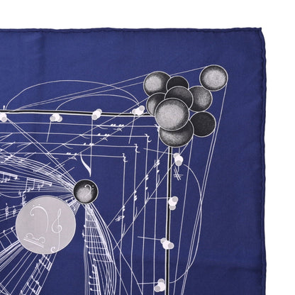 カレ90 　球体が奏でる音楽　シルク　ネイビー