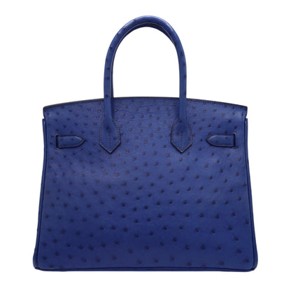 バーキン30　オーストリッチ　ブルーアイリス　SS　C刻印