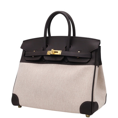 バーキン25　ヴォースイフト　トワルアッシュ　バイブルン　エクリュ　GP　K刻印