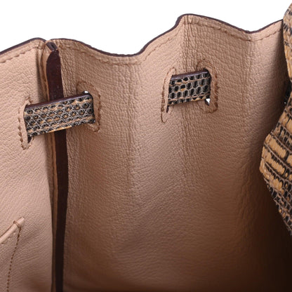 バーキン25　リザードナチュラ　デザート　SS　□N刻印