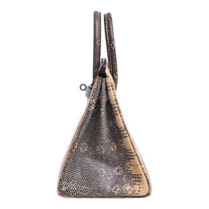 バーキン25　リザードナチュラ　デザート　SS　□N刻印