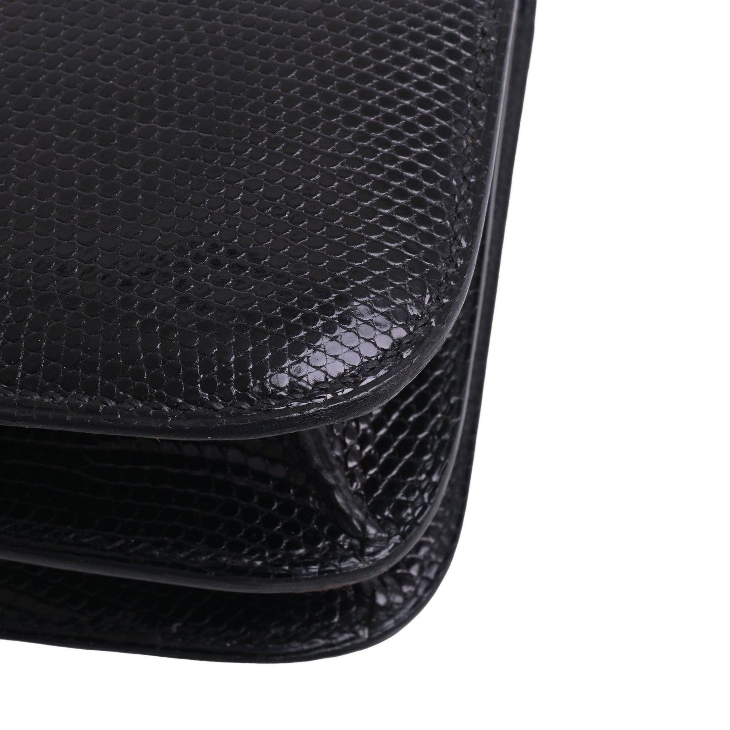 コンスタンスミニ　リザード　ブラック　ルテニウム金具　□I刻印