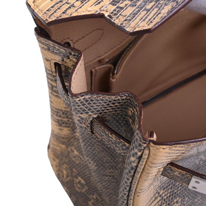 バーキン25　リザードナチュラ　デザート　SS　□N刻印