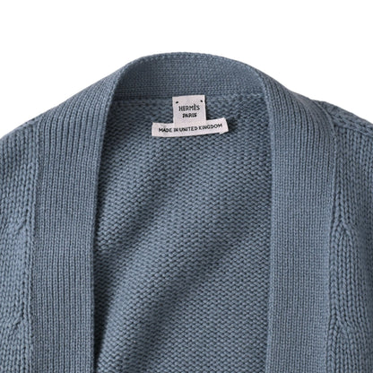 カーディガン　カシミヤ　ブルー　42