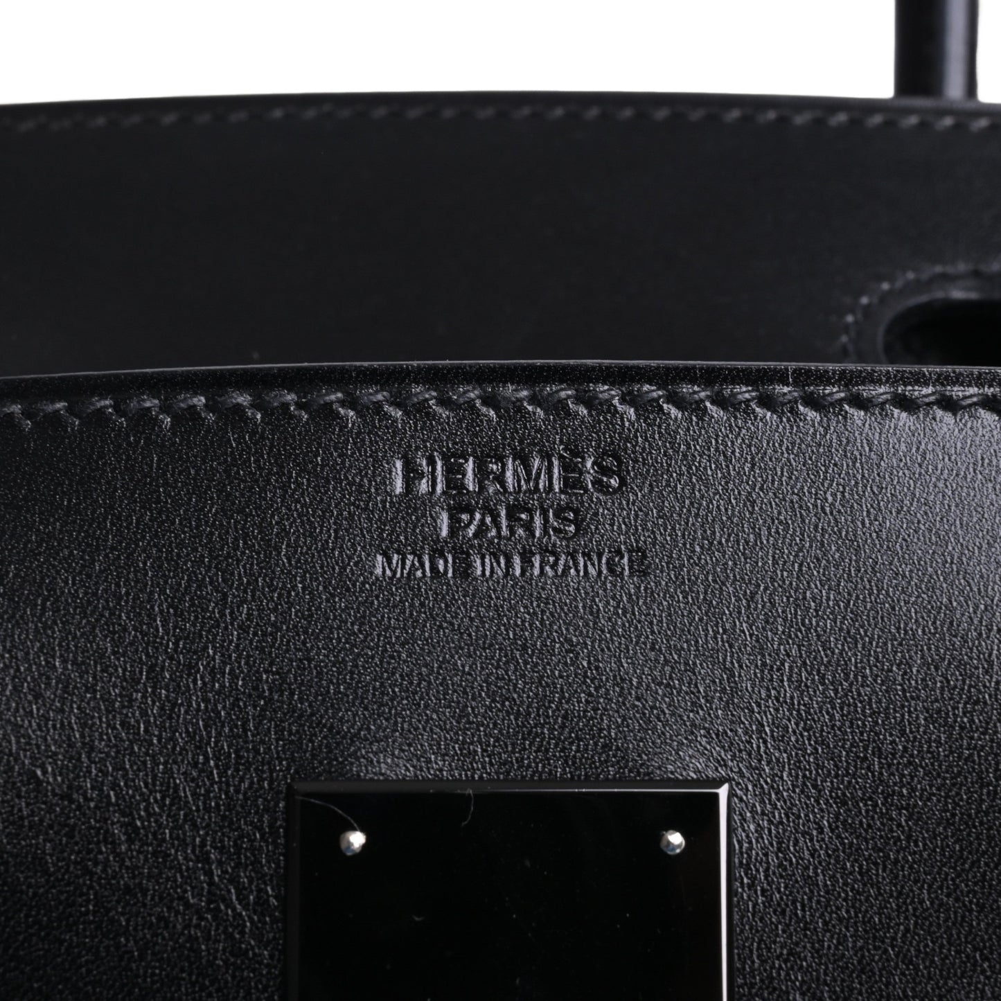 Birkin 30 Saw Black Box Calf □N Engraved