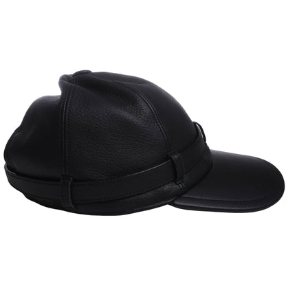 Cap Leather Black Kelly Metal Fittings SS M
