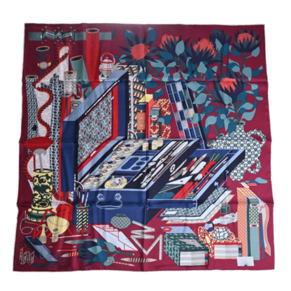 Carre 90: A treasured painter's silk, Bordeaux