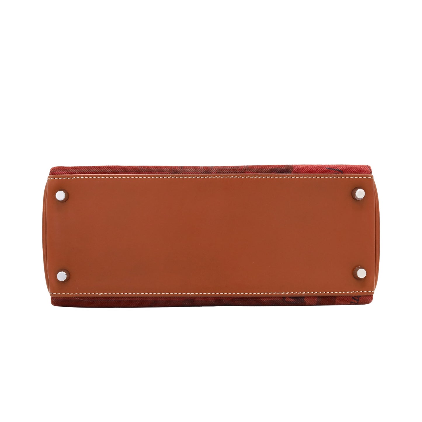 Kelly 28 Amazon Barenia Toile Couver Rouge Ash Fauve SS □NStamp