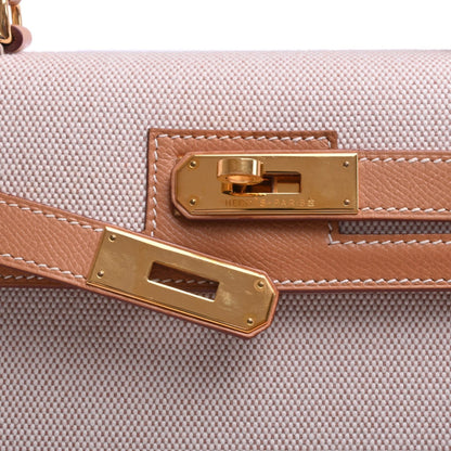 Kelly 28 Kushbell Toile Ash Gold GP □F engraved