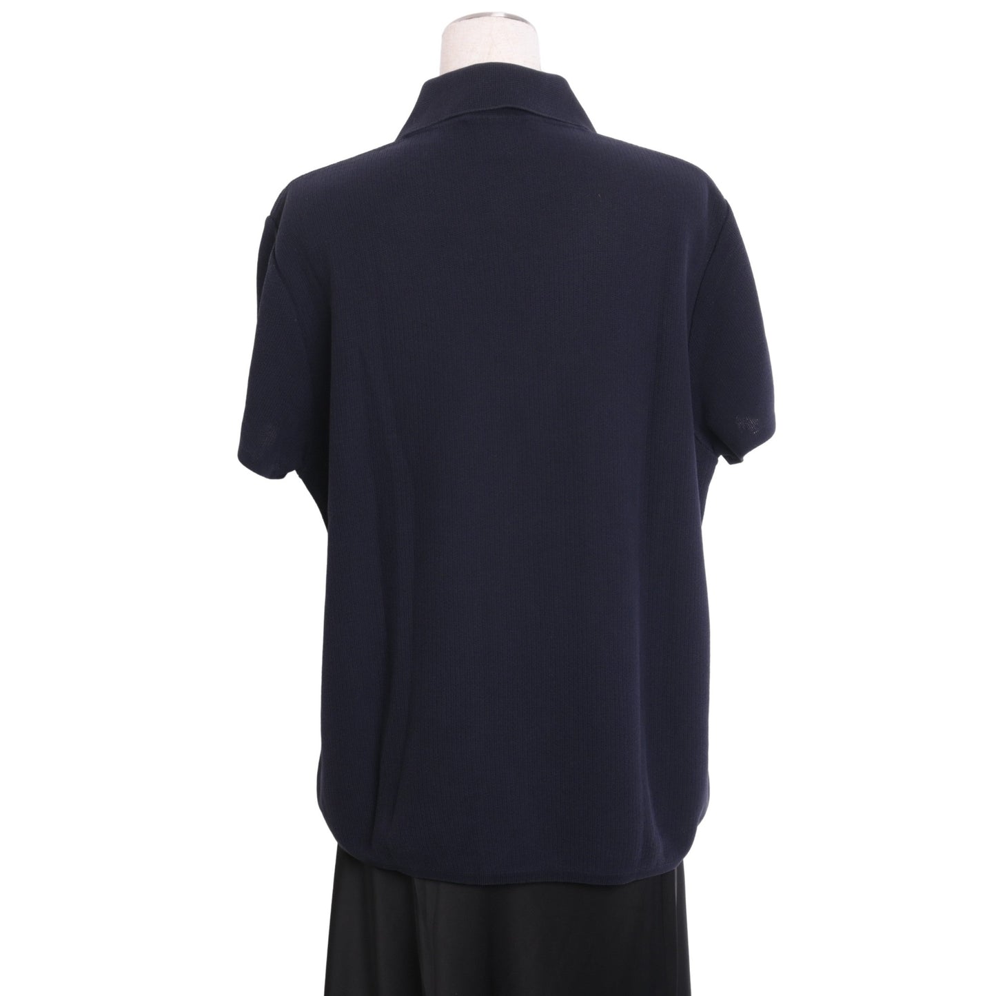 Half zip cut and sew cotton navy M