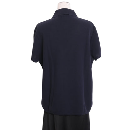 Half zip cut and sew cotton navy M