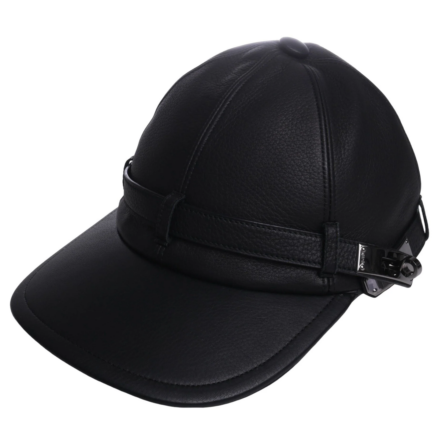 Cap Leather Black Kelly Metal Fittings SS M