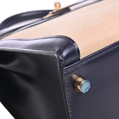 Kelly 32 Crinolan Box Calf Blue Indigo GP □J Engraved