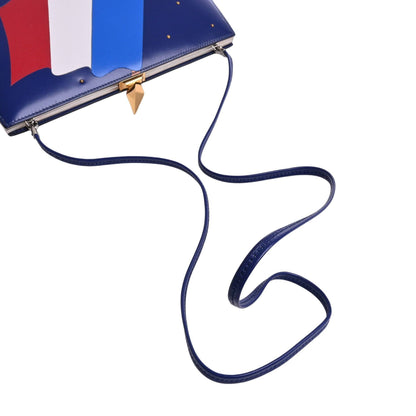 サックアマリース　フランス国旗　ボックスカーフ　ブルー　〇S刻印