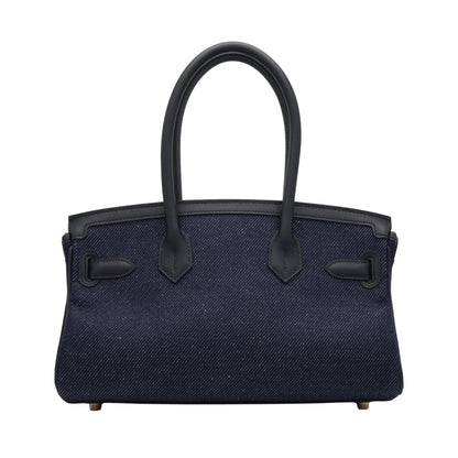 Birkin 单肩灯 29 Vaux Swift Toile Jean 黑蓝靛蓝 GP K刻印