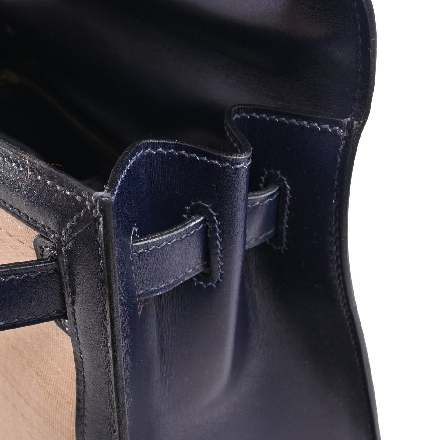 Kelly 32 Crinolan Box Calf Blue Indigo GP □J Engraved