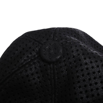 Jet Cap Punched Leather Black 61