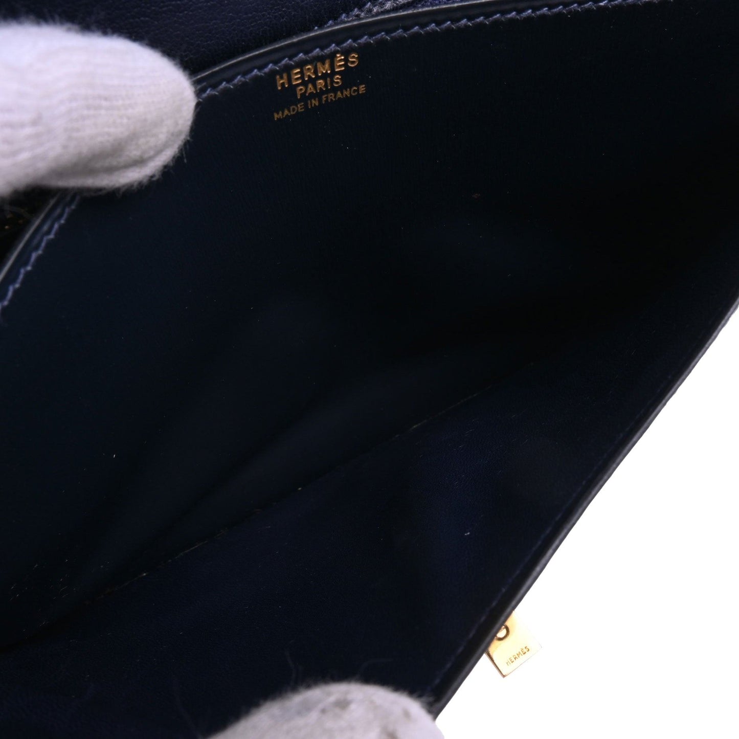 アルカザール　ボックスカーフ　ブルーインディゴ　GP　〇Ｎ刻印