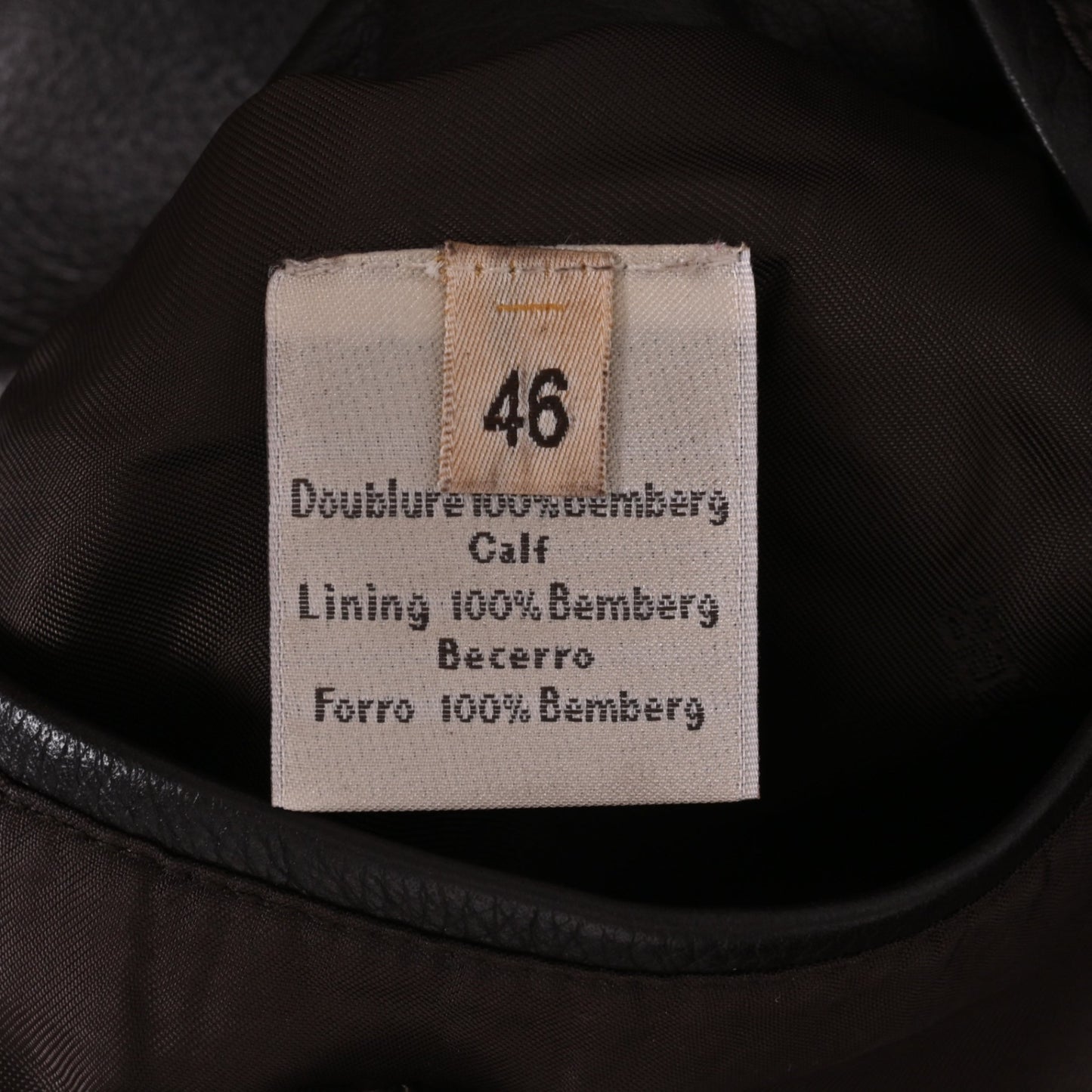 ダッフルコート　レザー　ブラウン　46