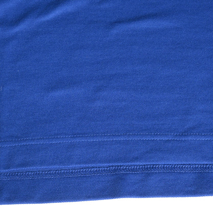 ポロシャツ　セリエボタン　コットン　ブルー　オレンジ　M