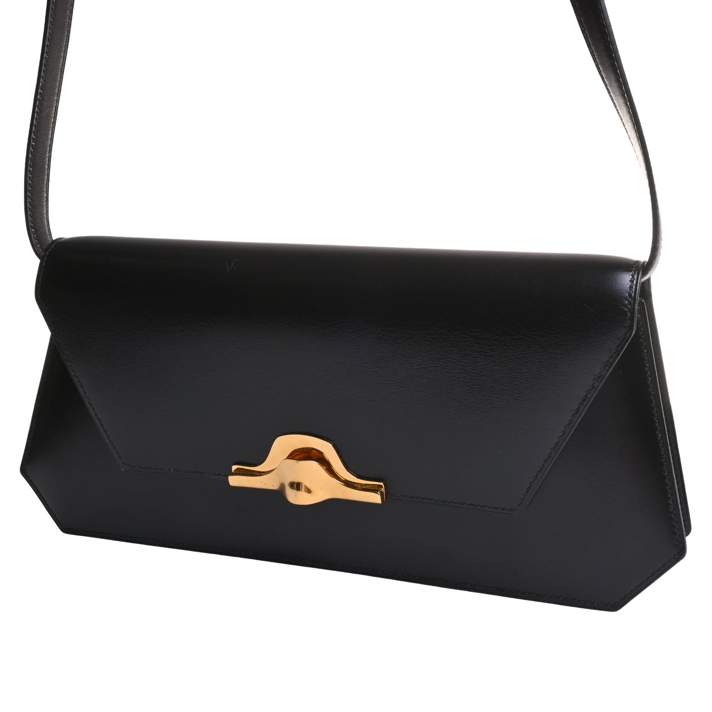 ナポレオン　ショルダーバッグ　ボックスカーフ　ブラック　GP　〇S刻印