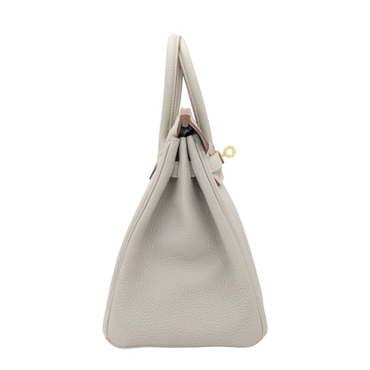 バーキン25　トゴ　パールグレー　GP　K刻印