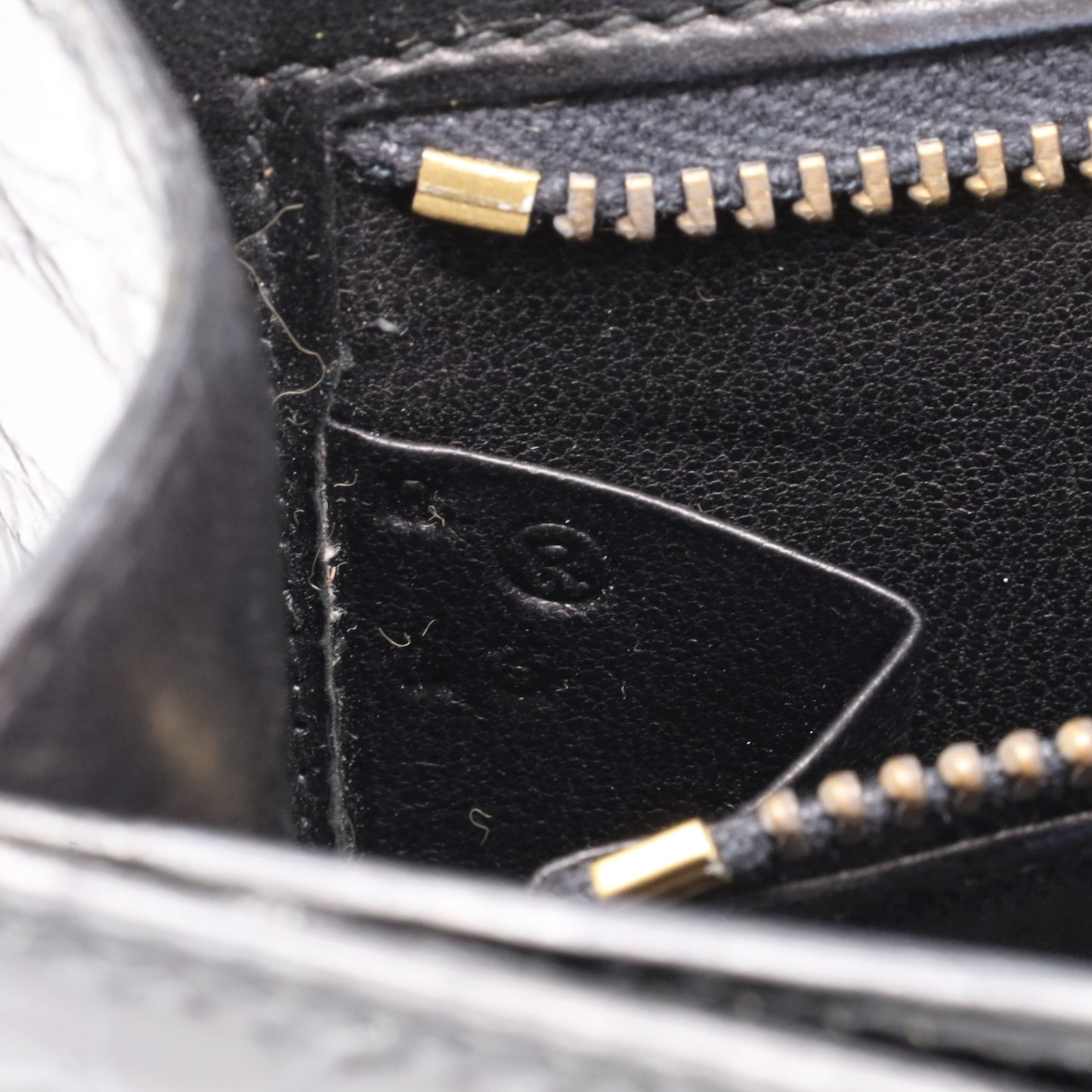 Vintage Shoulder Bag Alligator Black GP 〇RStamp