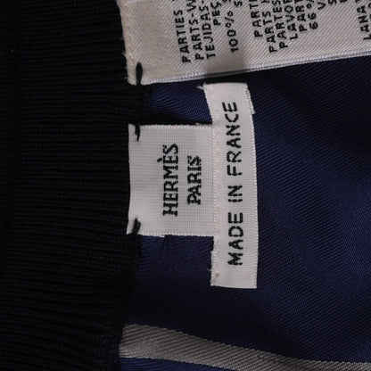 Knitted skirt, silk blend, navy, 40