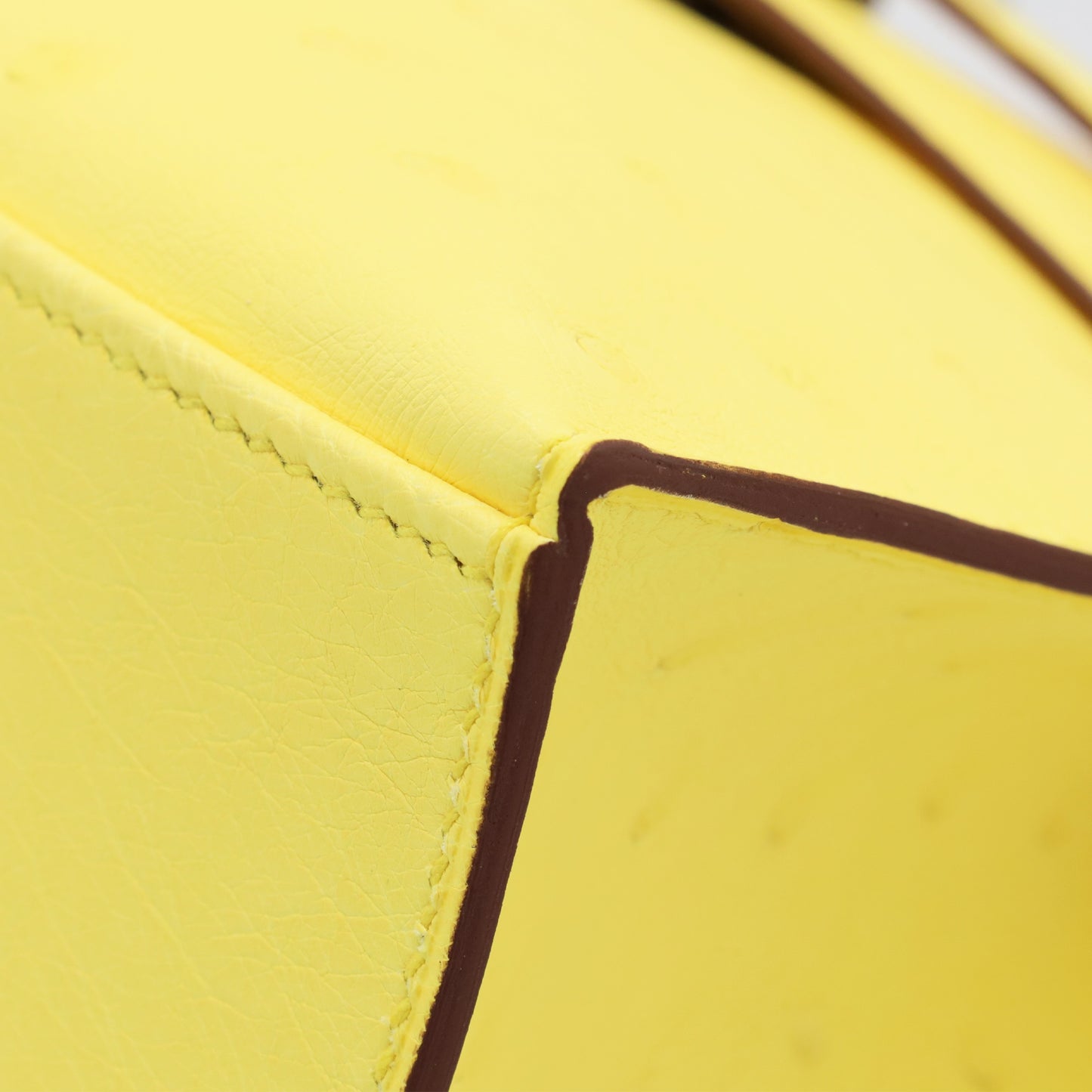 ポシェットケリー　オーストリッチ　ジョーヌシトロン　SS　K刻印