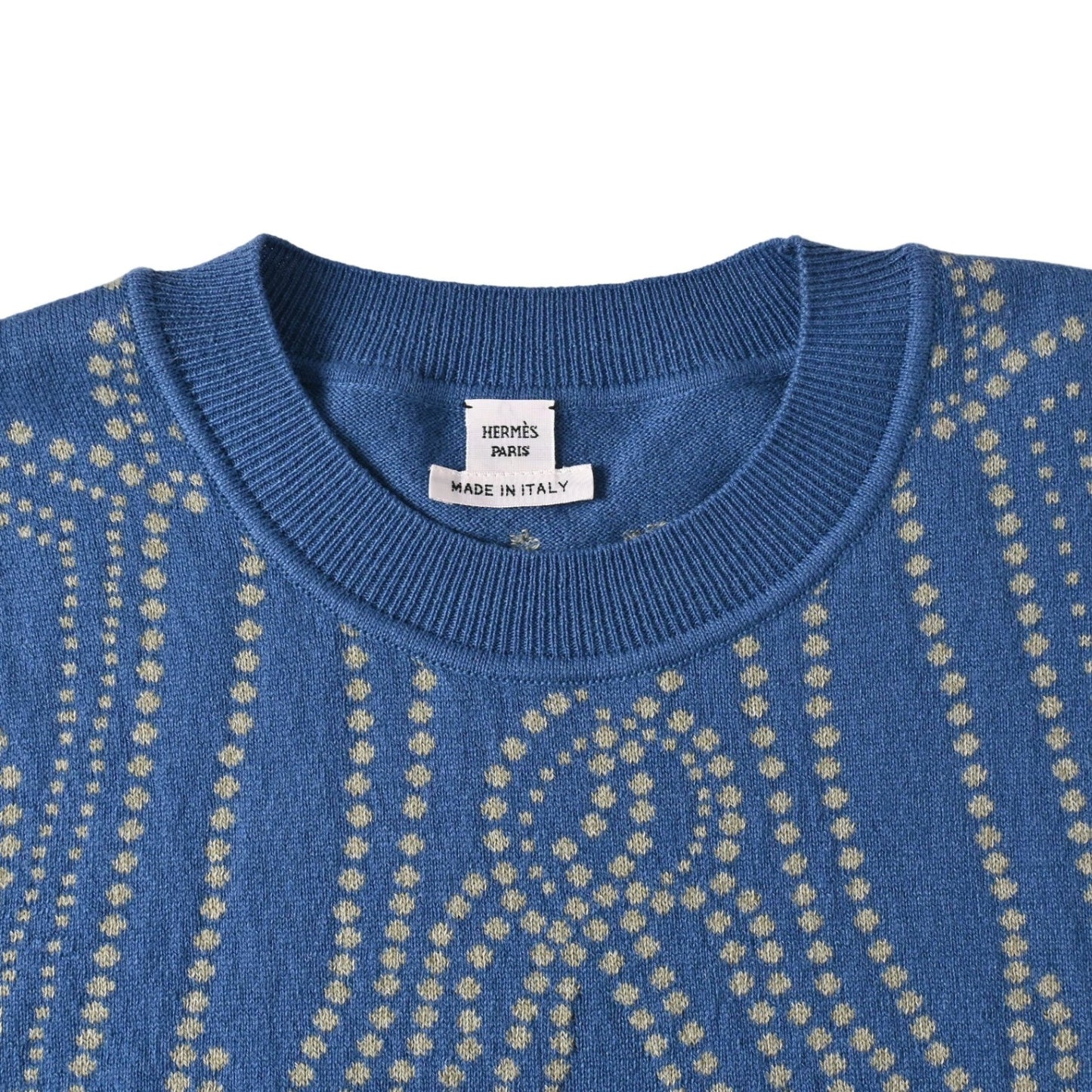 ニット　式典用馬勒　カシミヤ　ブルー　40