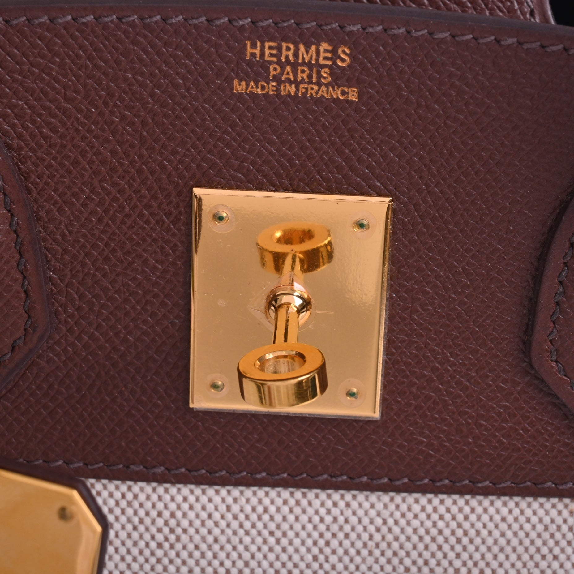 HERMES バーキン30　クシュベル　トワル　ブラウン　GP　□H刻印