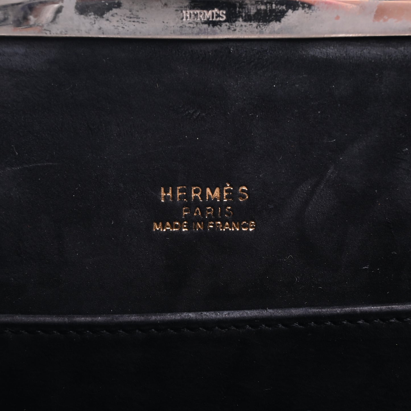 HERMES サックアマリース　アシカ　ドブリス　黒　グレー　GP　〇U刻印