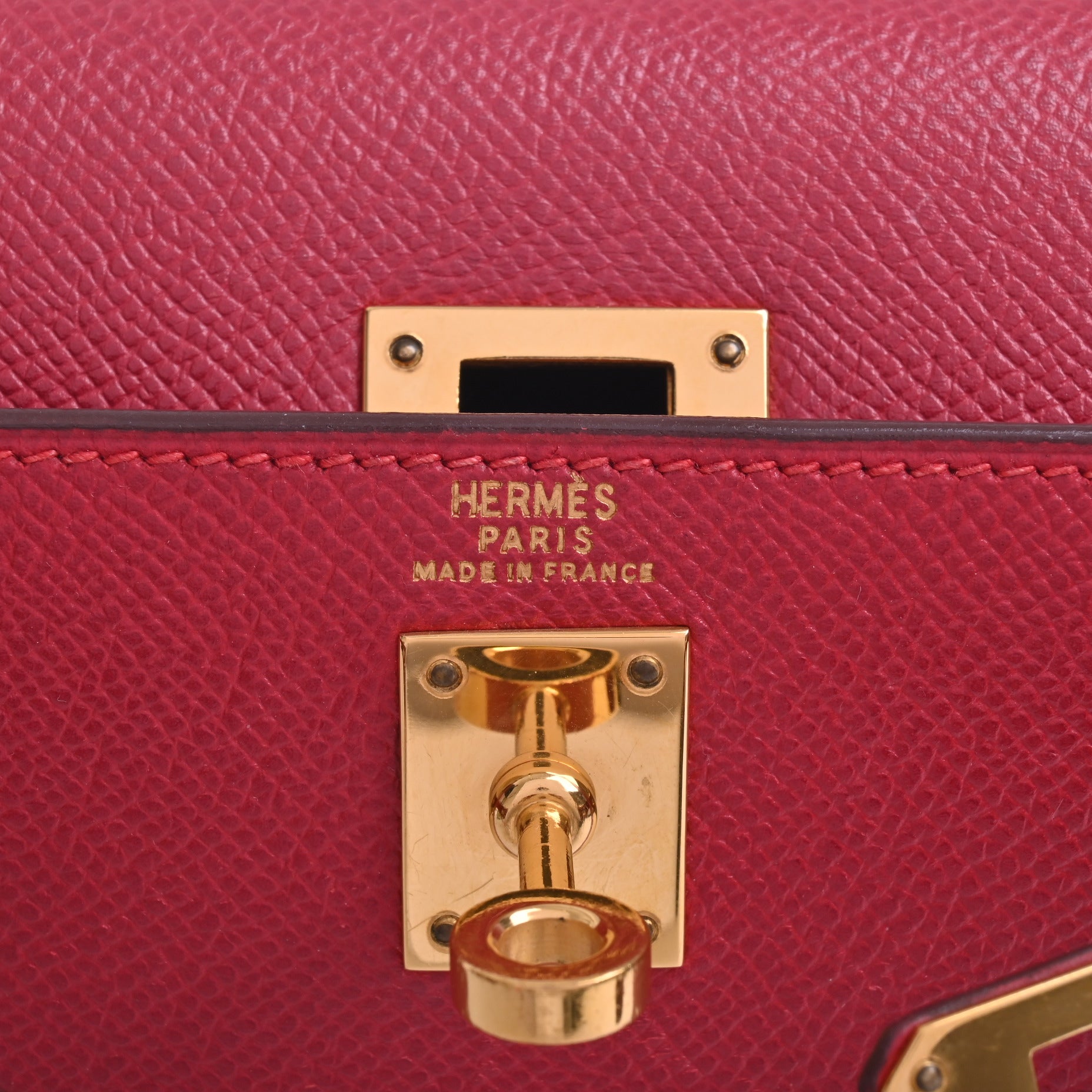 HERMES ミニケリー　クシュベル　赤　GP　〇Ｗ刻印