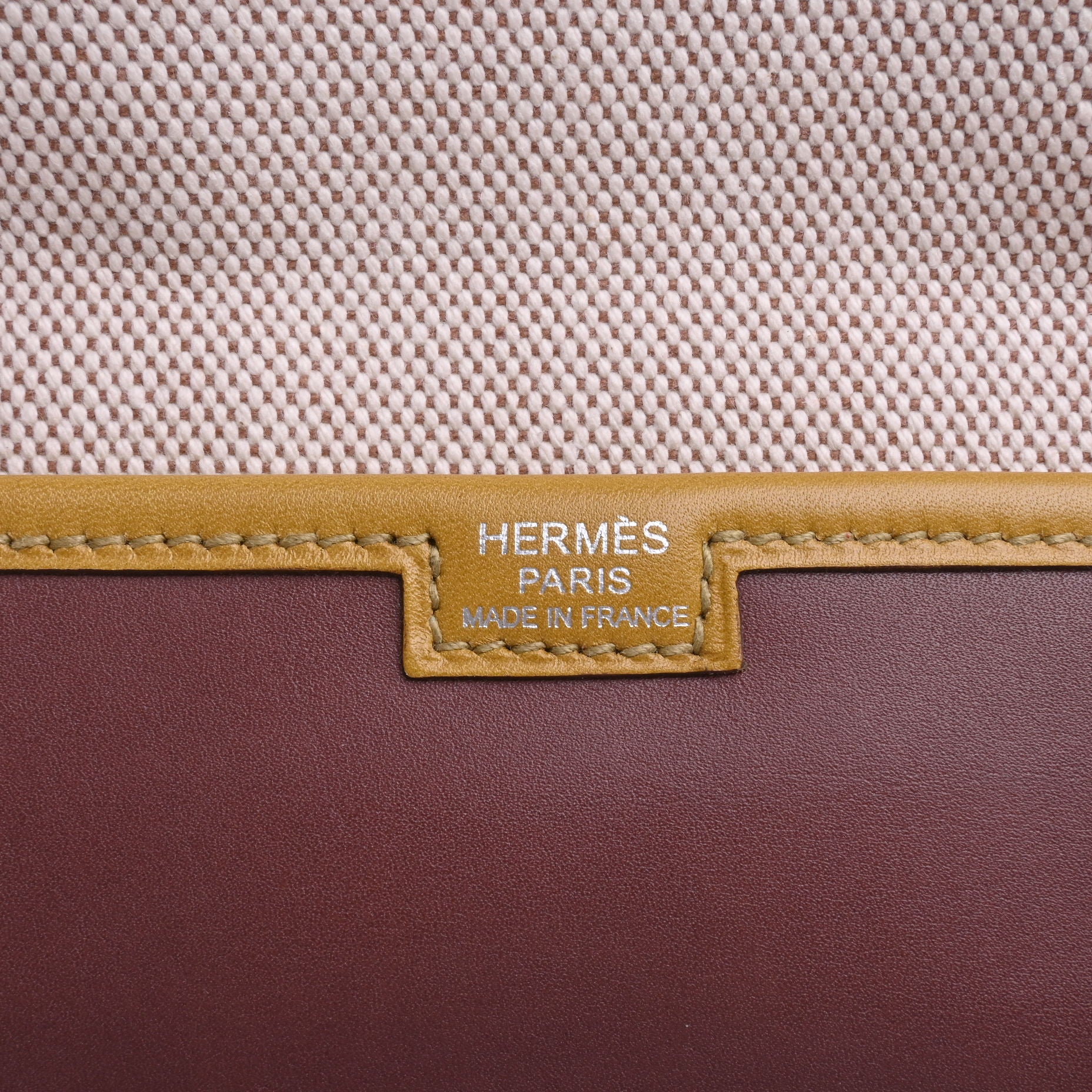 HERMES ジジェ　ヴォースイフト　バイカラー　ブラウン　イエロー　□L刻印