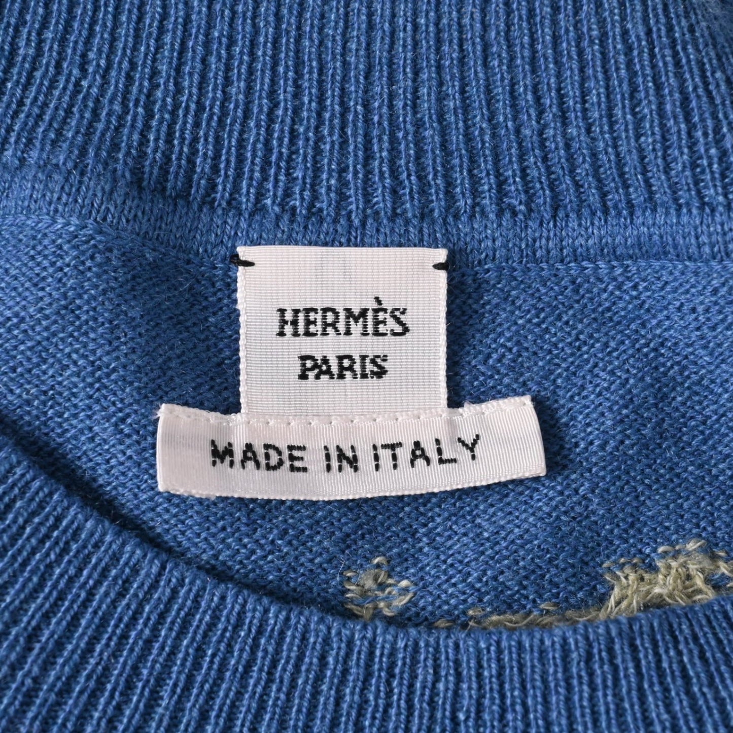 ニット　式典用馬勒　カシミヤ　ブルー　40