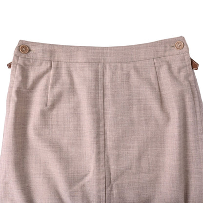 裙子羊毛米色38