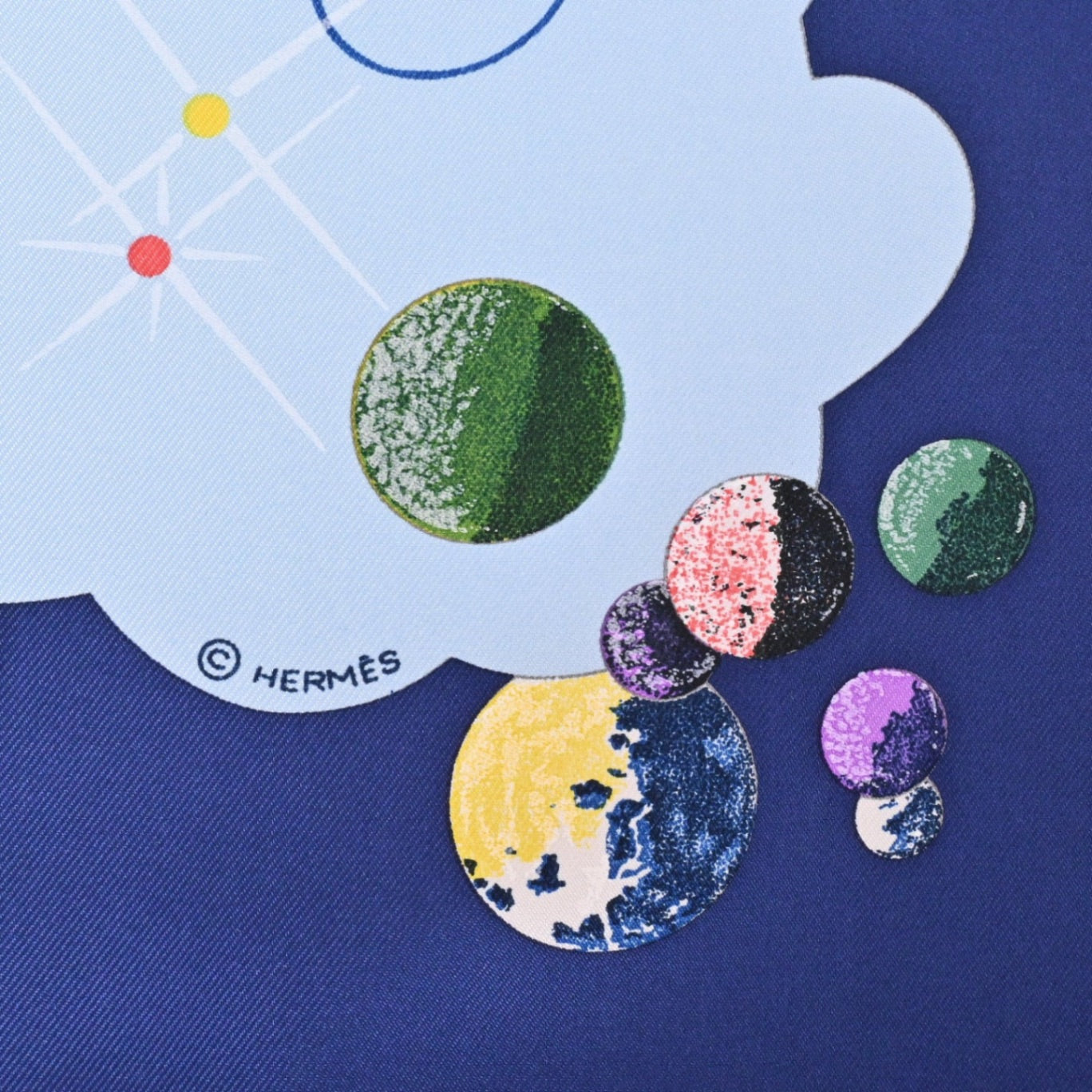 カレ90　THE ALFEE AUBE LIBRE COMME L`ANGE　シルク　マルチカラー