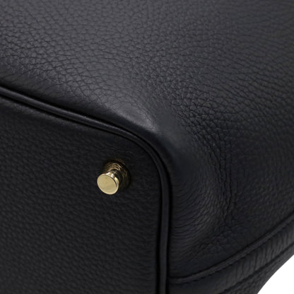 Picotin Lock PM Touch Torillon Clemence Alligator Black GP W Engraved