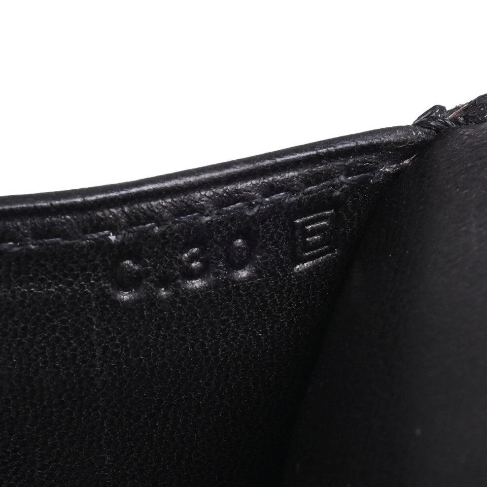 コンスタンス　ボックスカーフ　ブラック　SS　□E刻印