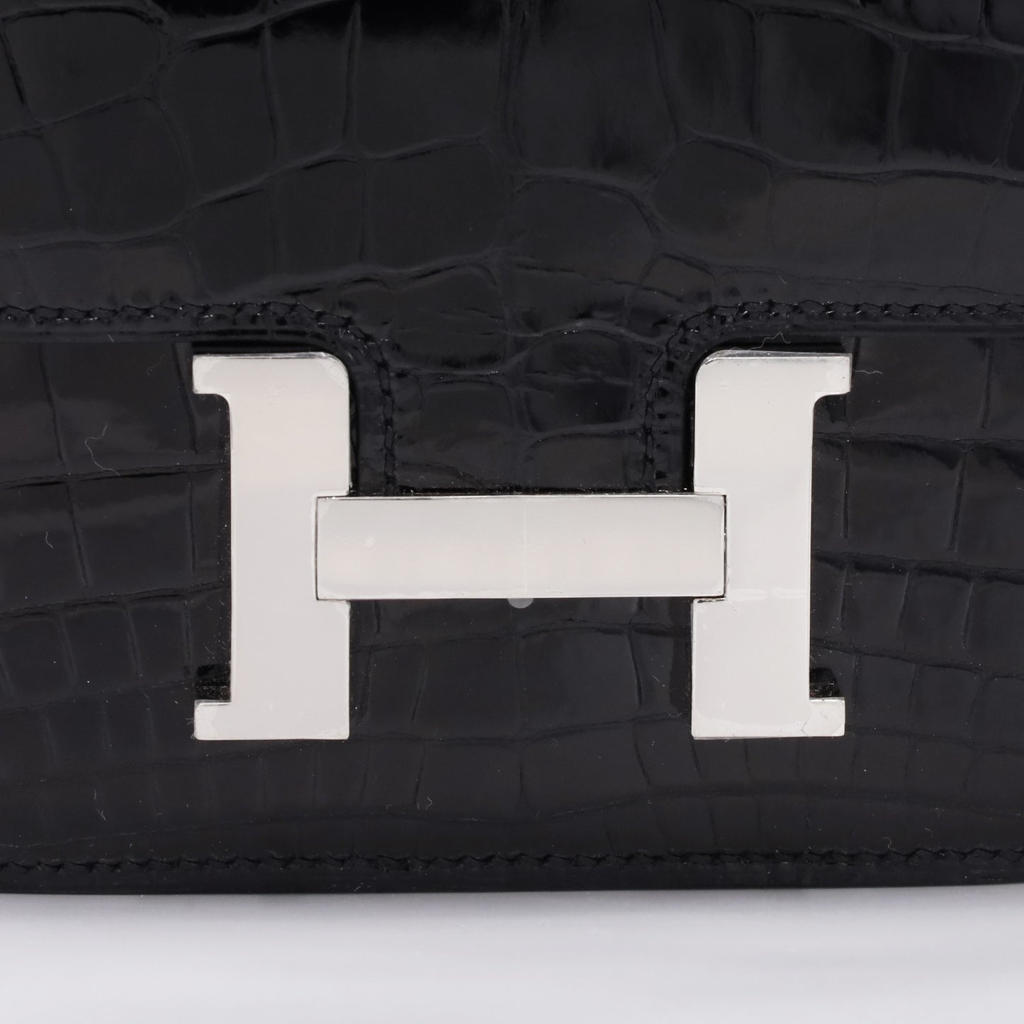 コンスタンススリム　アリゲーター　ブラック　SS　B刻印